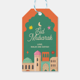 Eid Mubarak Förmånstaggar | Handritade valv Presentetikett