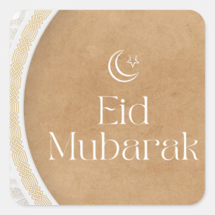 Eid Mubarak Fyrkantigt Klistermärke