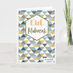 Eid Mubarak - Geometrisk Design Kort