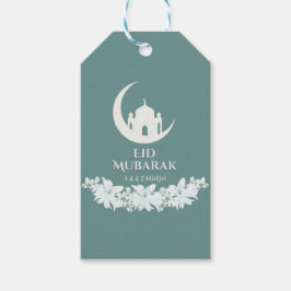 Eid Mubarak Gift Märkre 1447H Islamic Crescent Mån Presentetikett