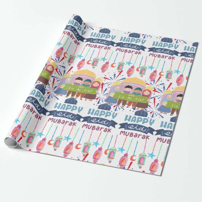 EID Mubarak Gift Presentpapper (Utrullad)