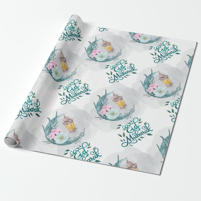 Eid Mubarak Gift Wrapping Papper Presentpapper (Utrullad)