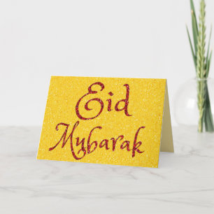 Eid Mubarak Glitter Greeting Card Kort