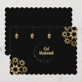 Eid Mubarak Golden Inbjudningar