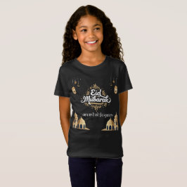 Eid Mubarak Guld & Blå T Shirt