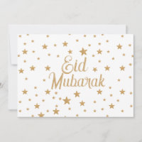 Eid Mubarak Guldstjärna Glitter Gnista dekoration