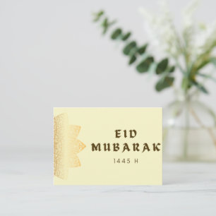 Eid Mubarak Gult Greeting Card Anteckningskort