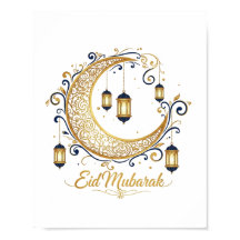Eid Mubarak Gyllene Halvmåne