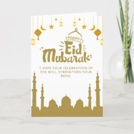 Eid Mubarak-Hälsning Tack Kort