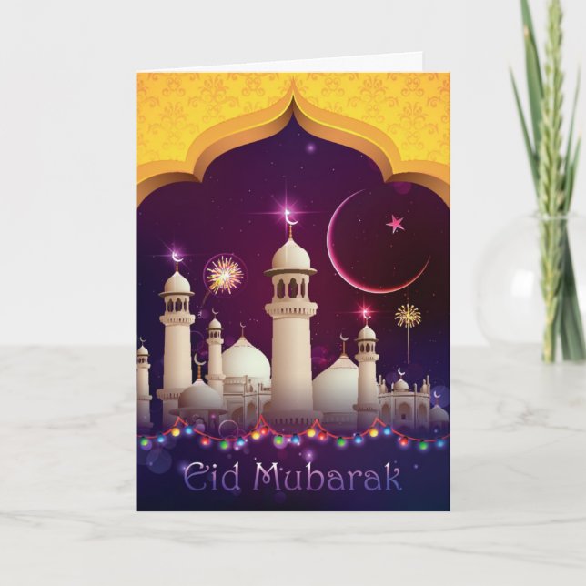 Eid Mubarak hälsningkort - 001 Kort (Framsida)