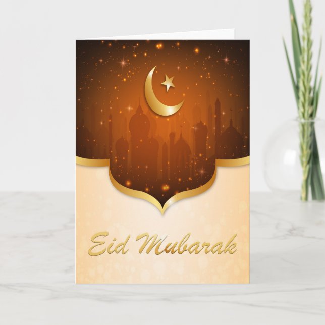 Eid Mubarak Helgkort (Framsida)