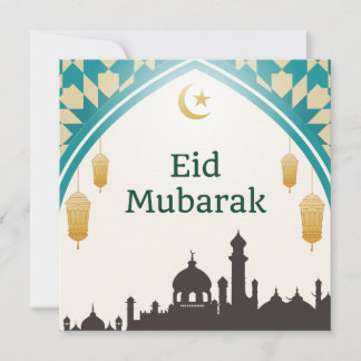 Eid Mubarak in White Background Inbjudningar