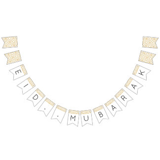 Eid Mubarak Islamic geometric guld dekoration Vimplar