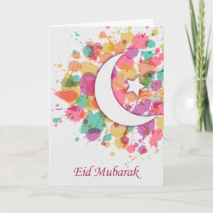 Eid Mubarak Islamic Greeting Card för Ramadan/Eid! Kort