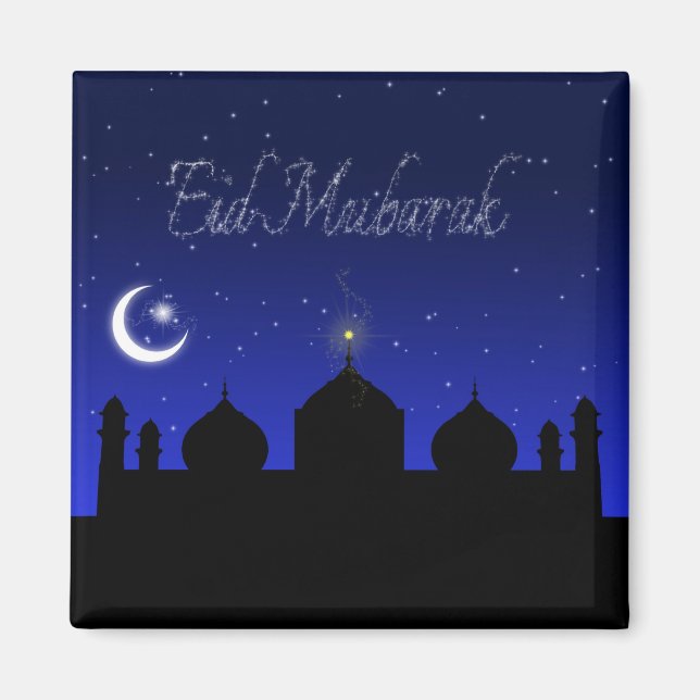 Eid Mubarak - Islamic Hälsning Magnet (Framsidan)