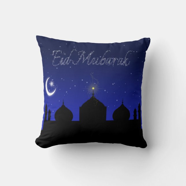 Eid Mubarak - Islamic Hälsning Pillow Kudde (Framsida)
