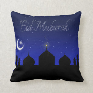 Eid Mubarak - Islamic Hälsning Pillow Kudde
