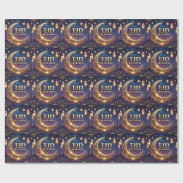 Eid Mubarak islamisk firande Guld och marinblå Presentpapper