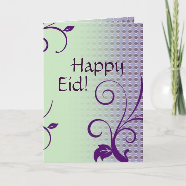Eid mubarak islamisk hälsning helgkort (Framsida)