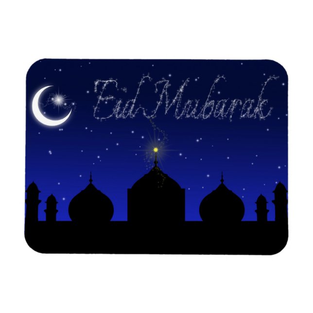 Eid Mubarak - Islamiska Hälsning Flexible Magnet (Horisontell)