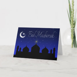 Eid Mubarak - islamiskt hälsningskort Helgkort