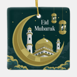 Eid Mubarak Julgransprydnad Keramik