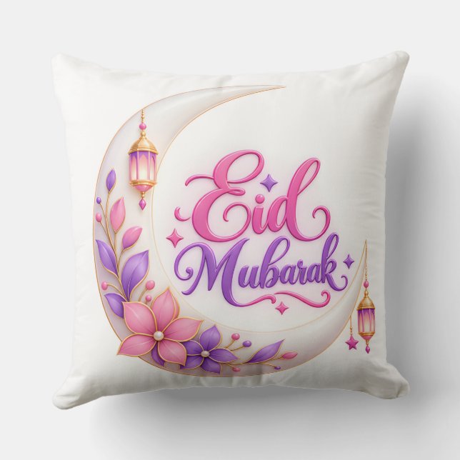 Eid Mubarak kastkudde  Kudde (Baksida)