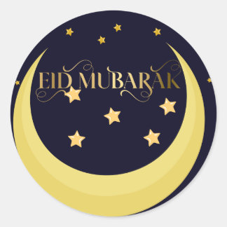 Eid mubarak-klistermärken runt klistermärke