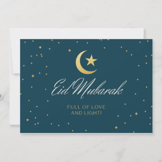 Eid Mubarak-kort för flata hälsningar Kort