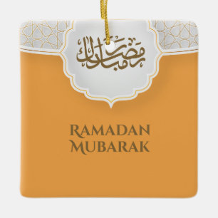 Eid Mubarak-kort med Masjid Julgransprydnad Keramik