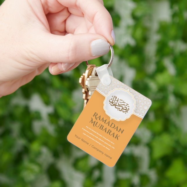 Eid Mubarak-kort med Masjid Nyckelring (Hand)