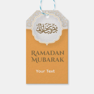 Eid Mubarak-kort med Masjid Presentetikett