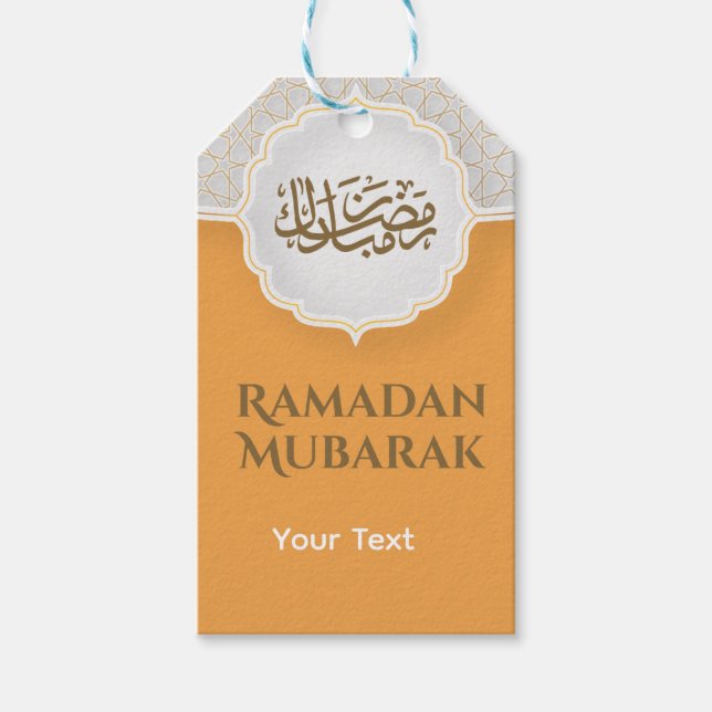 Eid Mubarak-kort med Masjid Presentetikett (Framsidan)
