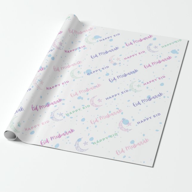 Eid Mubarak/ Lycklig Eid/Ramadan Wrapping Papper  Presentpapper (Utrullad)