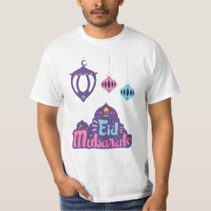 Eid Mubarak-Lycklig och Blsed Eid T Shirt