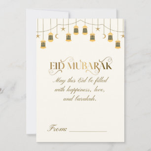 Eid Mubarak Lyckönskningskort Julkort