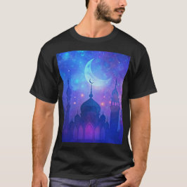 Eid Mubarak Magi Arabiska Nätter Halvmåne Färger T Shirt