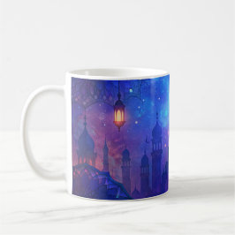 Eid Mubarak Magiska Arabiska Nätter Halvmåne Färge Kaffemugg