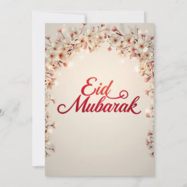 Eid mubarak Modern Blommig gratulationskort Inbjudningar