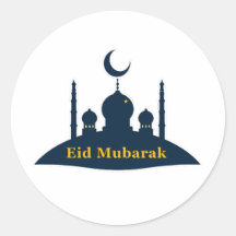 Eid Mubarak moské halvmåne dekal