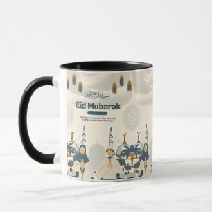 Eid Mubarak moskélykta illustration konst Mugg
