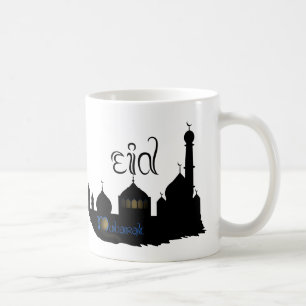 Eid Mubarak moskéSilhouette - mugg