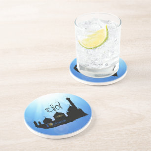 Eid Mubarak Mosque med typografi Underlägg Sandsten