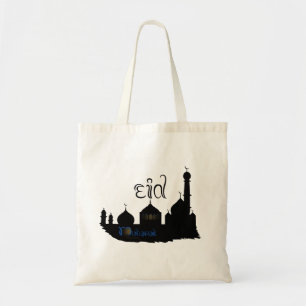 Eid Mubarak Mosque Silhouette - Budget Tote Tygkasse