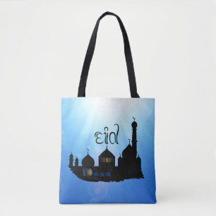 Eid Mubarak Mosque with Typography Tygkasse