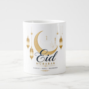 Eid Mubarak Mugg Elegant Islamskt Gåva Jumbo Mugg