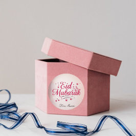 Eid Mubarak Muslim Classic Round Sticker Runt Klistermärke