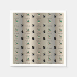 Eid Mubarak Napkins – Gold Kaaba & Masjid Nabawi Pappersservett