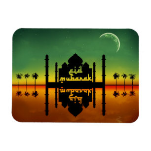 Eid Mubarak Nattreflektion Magnet