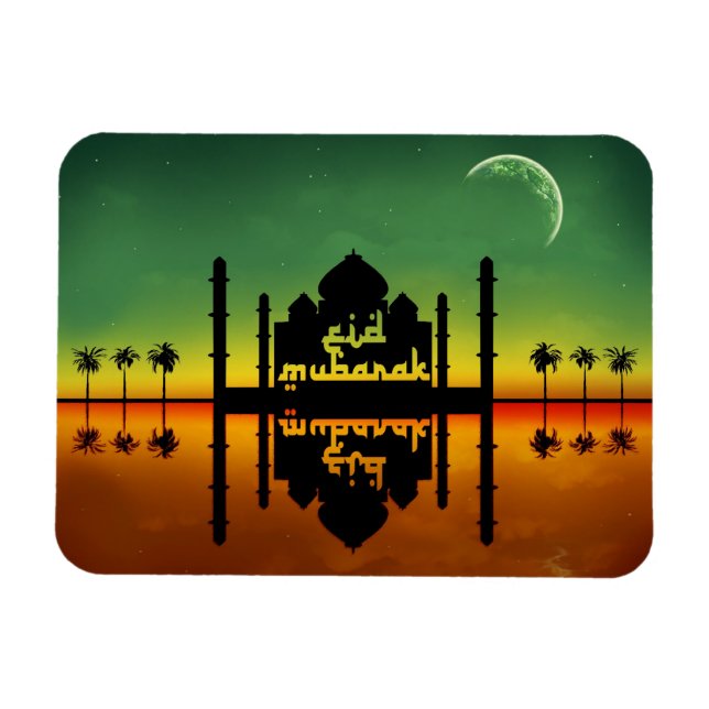 Eid Mubarak Nattreflektion Magnet (Horisontell)
